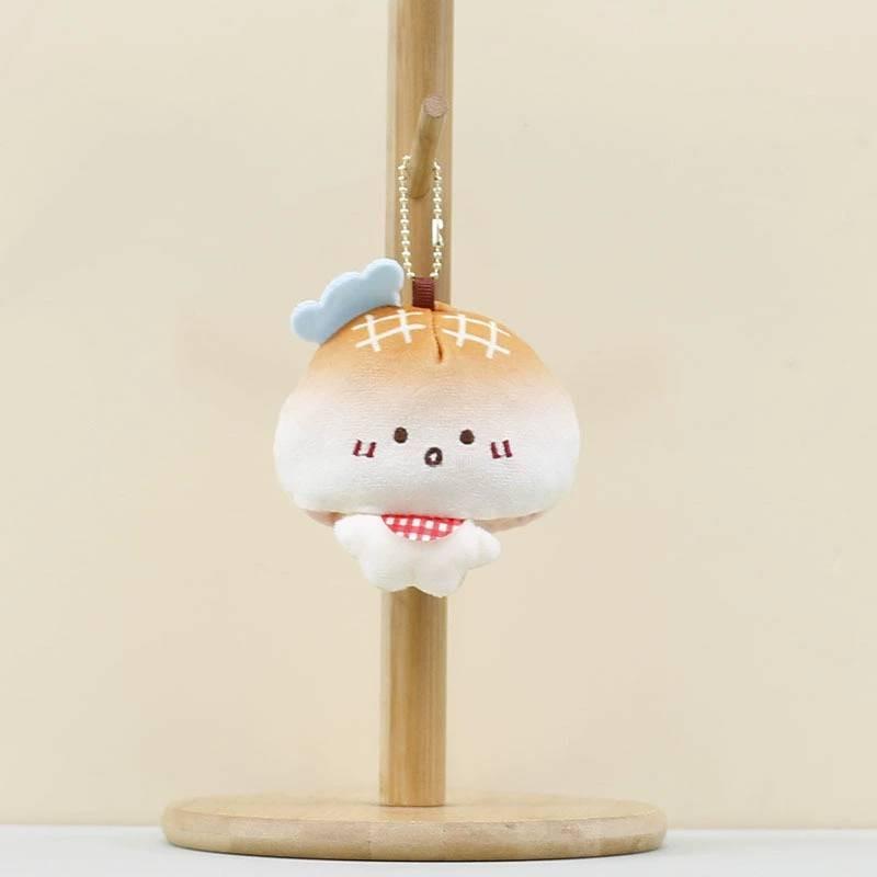 Flip Bread Doll Plush Toy Soft Fill Keychain Backpack Decorative Gift Pendant