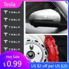 Car Sticker 2025 New Tesla Car Seat Headrest Sticker Auto Fuel Tank Sticker For Tesla Emblem Model S Model X Model 3 Roadster Cy