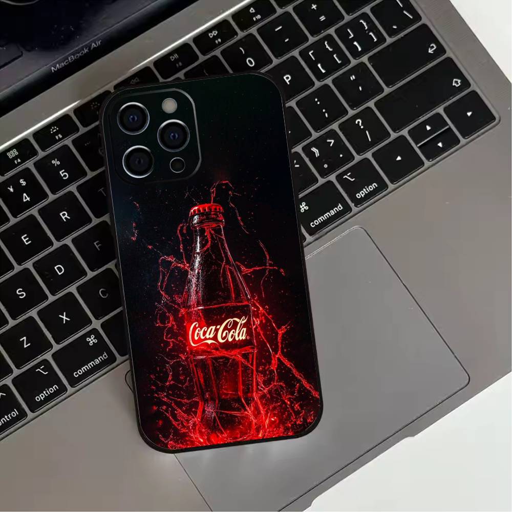 Hot C-Coca D-Drinks C-Cola  Phone Case For iPhone 17,16,15,14,13,12,11 Plus,Pro Max,XS,Soft Silicone Black Cover