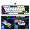 Teclado Mecânico para Jogos V200 68 Teclas 20 Retroiluminação RGB Teclado de Membrana Cabo USB Tipo C para Jogadores e Trabalhadores de Escritório