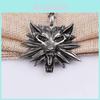 The Witcher Alloy Wolf Head Necklace With Zinc Alloy Chain For Men And Women
