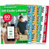 Smatagee QR Code Labels for Storage B,Office Organization,Moving Containers,Inventory Organizer | Pack and Track On iOS,Android App| 60 Unique Color