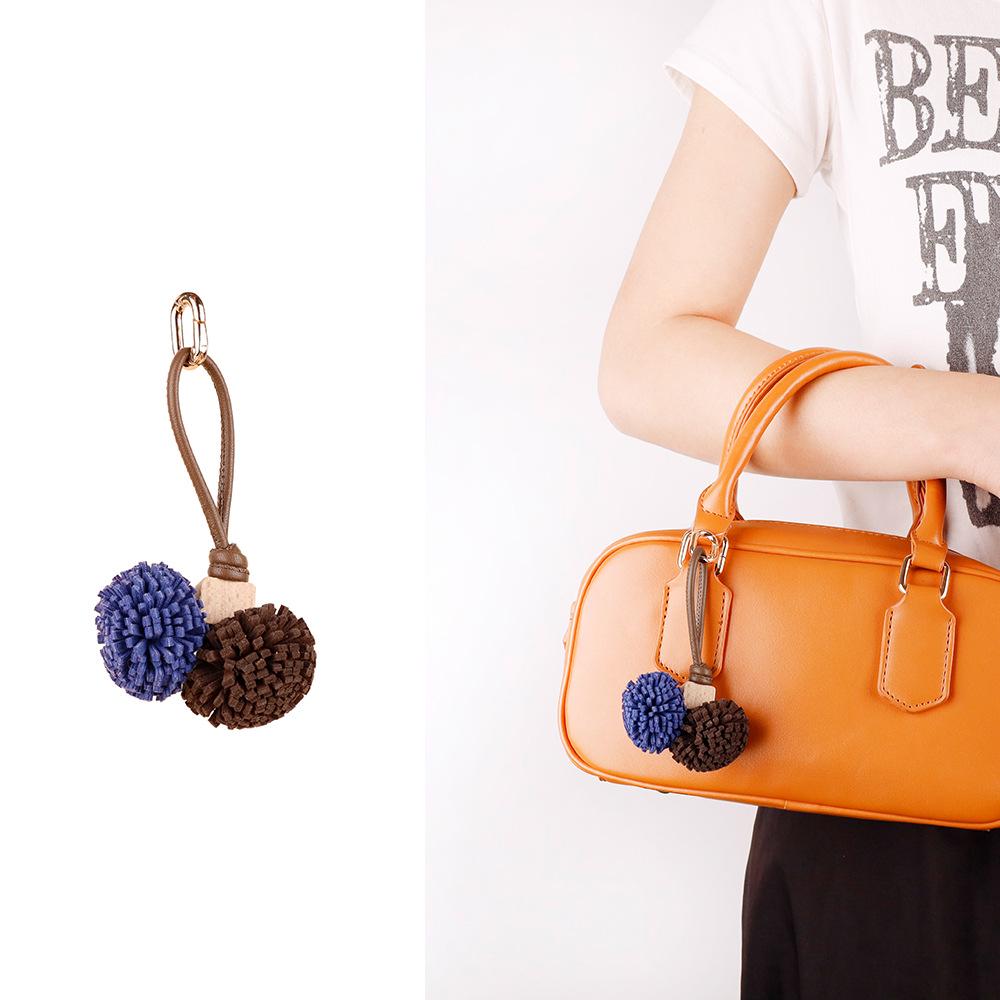 Zhang Yuanying Bayberry Ball Charm - Handmade Woven Bag and Shoe Ornament Keychain