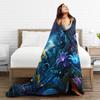 Warm Throw Blanket Plane Travel Horror Cartoon C-Coraline Blanket Flannel Bedspread For Sofa Home Novelty Sofa Bed Cover