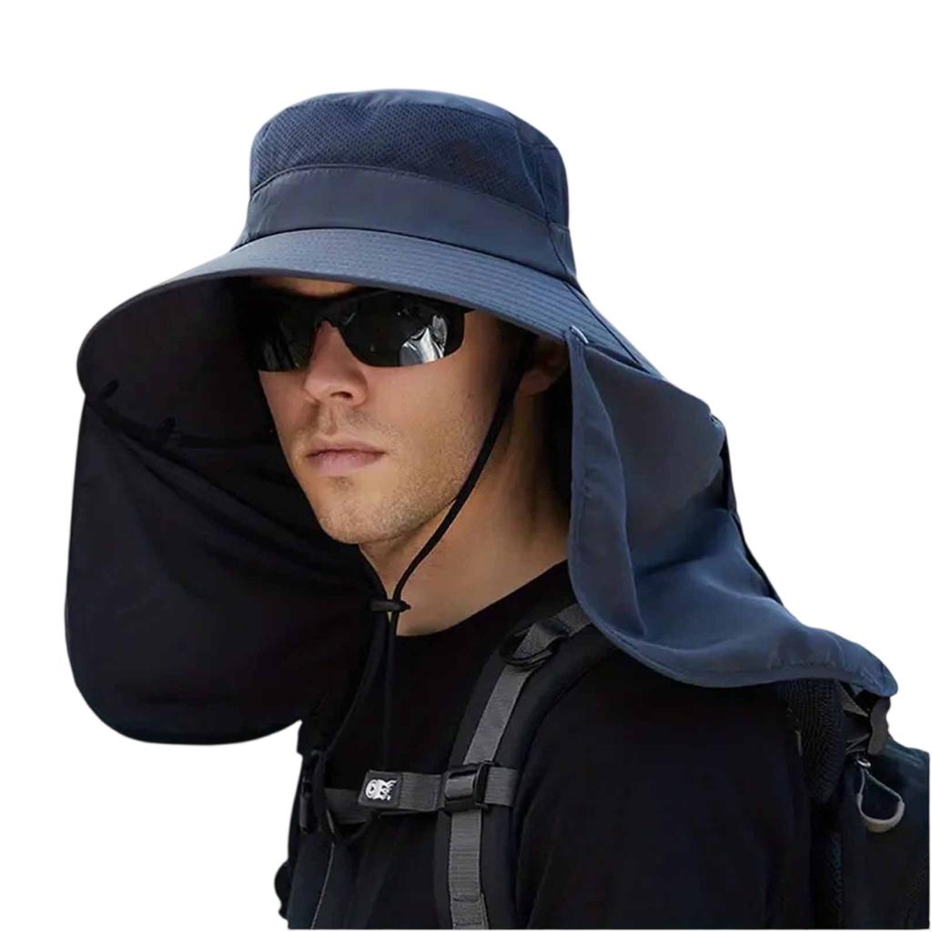 Sun Fishing Hat – Outdoor UV Hat with Neck Flap and Face Cover, Breathable Wide Hat for Summer Fishing, Hiking, and Travel