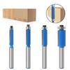 1/4pc 8mm Shank Flush Trim Router Bit with Bearing for Wood Template Pattern Bit Tungsten Carbide Milling Cutter for Wood