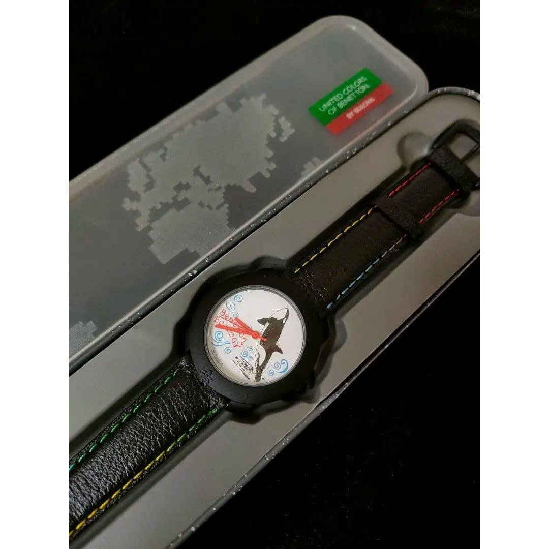 Used BULOVA BENETTON Ecology killer whale orca new and used j54