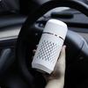 Car Air Purifier Colorful Ambient Glow Charging Port Desktop Air Purifier Mini Odor Remover Quiet Functioning for Bedroom