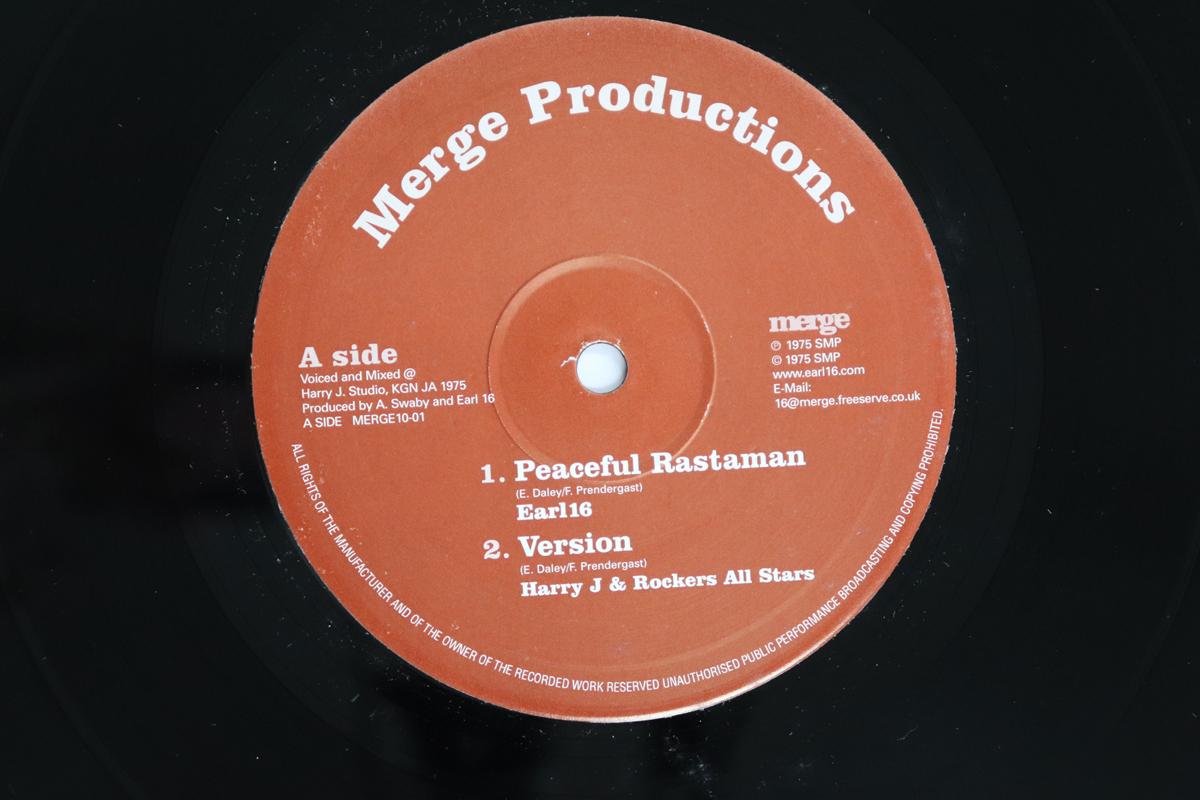 

10inch Record EARL SIXTEEN - Peaceful Rastaman / Malcolm X MERGE1001 Merge Productio 2003 UK Reggae, Ska & Dub Used