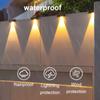 1pc Warm White LED Solar Wall Light Outdoor Courtyard And Deck Decorative Step Lights For Hotel Gardens Paths Courtyards Villas
