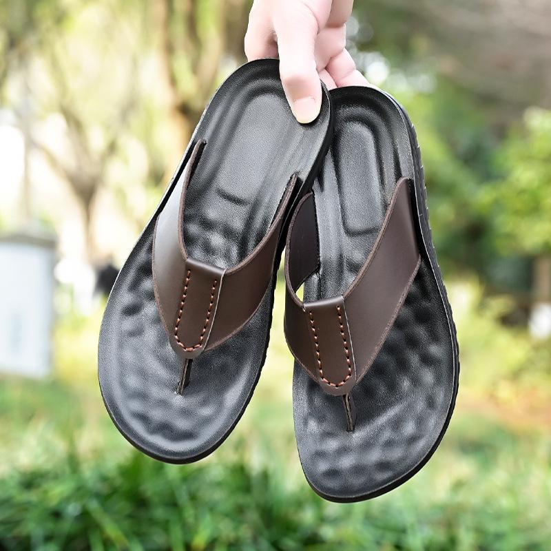 

Новые летние пляжные тапочки мужские шлепанцы высшего качества противоскользящие пляжные сандалии мужские модные мужские повседневные туфли на плоской подошве шлепанцы на платформе 38 коричневый