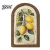 Clear Detailed Wood Wooden Floral Vintage Wall Framed Frame Painting Art Curved Arched Non-fading UV Print Art Rustic French