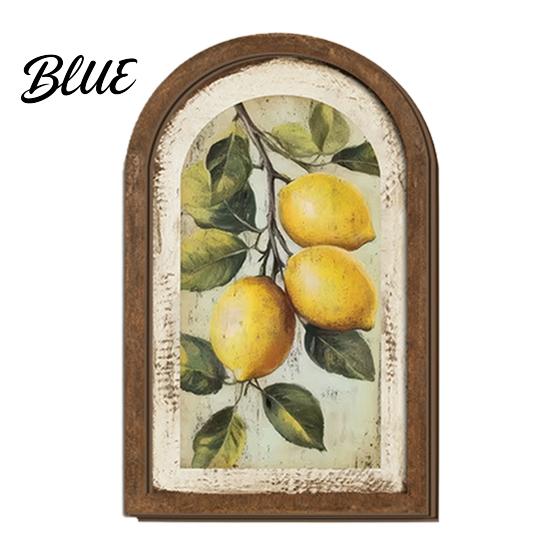 Clear Detailed Wood Wooden Floral Vintage Wall Framed Frame Painting Art Curved Arched Non-fading UV Print Art Rustic French