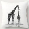 1pc, Short Plush Decorative Pillowcase, Giraffe Design, Suitable for 45.72x45.72cm Pillowcases, Soft and Smooth-touch Polyester Short Plush Fabric, Si