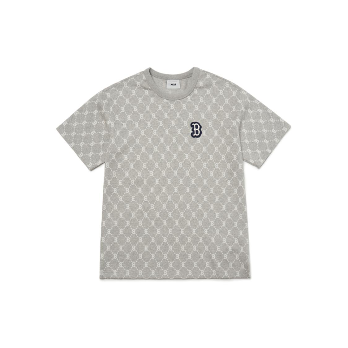 MLB Base Logo SS22 T Shirt Unisex Gray 3ATSM3023-43MGS L