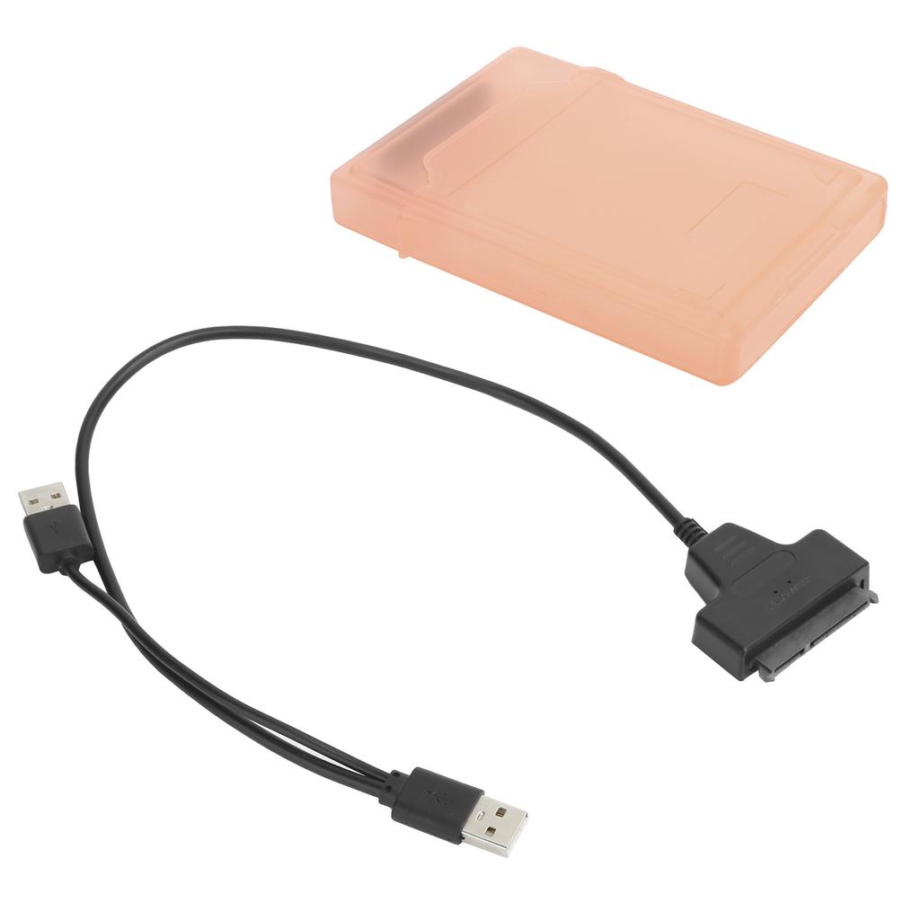 Hard Disk Adapter Cable SATA HDDSSD Dual Interface Conversion Cord with 2.5in Protect BoxRed