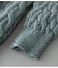 Men's 100% Pure Wool Round Neck Sweater – Autumn/Winter Thick Knit, Casual Loose Fit, Inner Cashmere Base Layer.