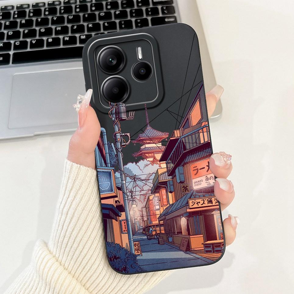 New Fashion Case For Xiaomi Redmi Note 14 14S 14 Pro Plus Phone Shell Flower Butterfly Luxury Girly Back Cover Soft Silicone