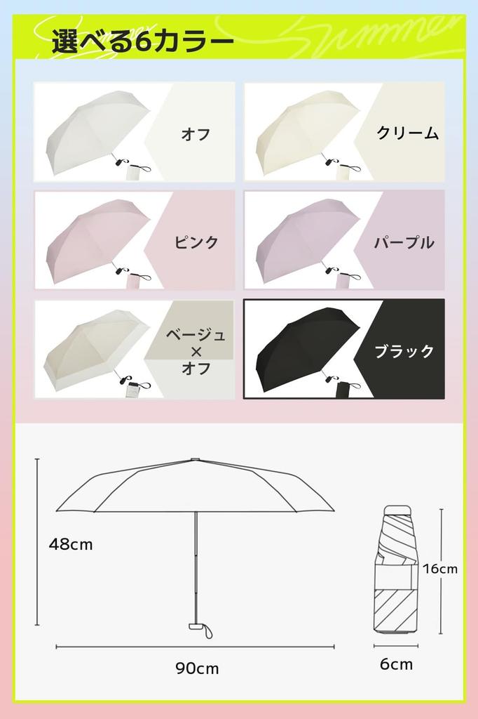 Folding Parasol JIS UV Light Heat Sunburn Heat Stroke UV 6 Water for Both Sunny and Rainy Easy To Carry X [Ultra-lightweight 149g, Certified]