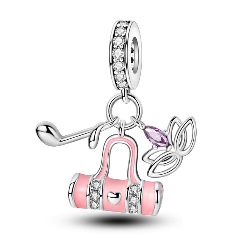Funny Copper Metal Sail Beach Plane Mojito Sunbathing Holiday Diary Charm Bead Components Bead Components Compatible With Pan Authentic Original
