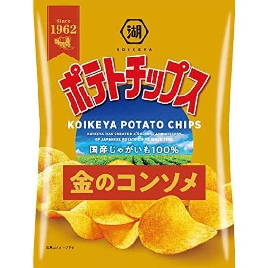 Koikeya Potato Chips Gold Consommé 55g x 12 bags