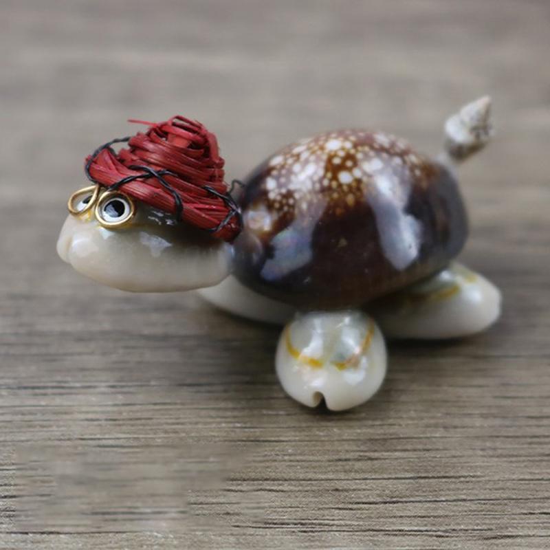 2Pcs Cute Cartoon Little Turtle Sea Shells Art Craft Natural Small Tortoise