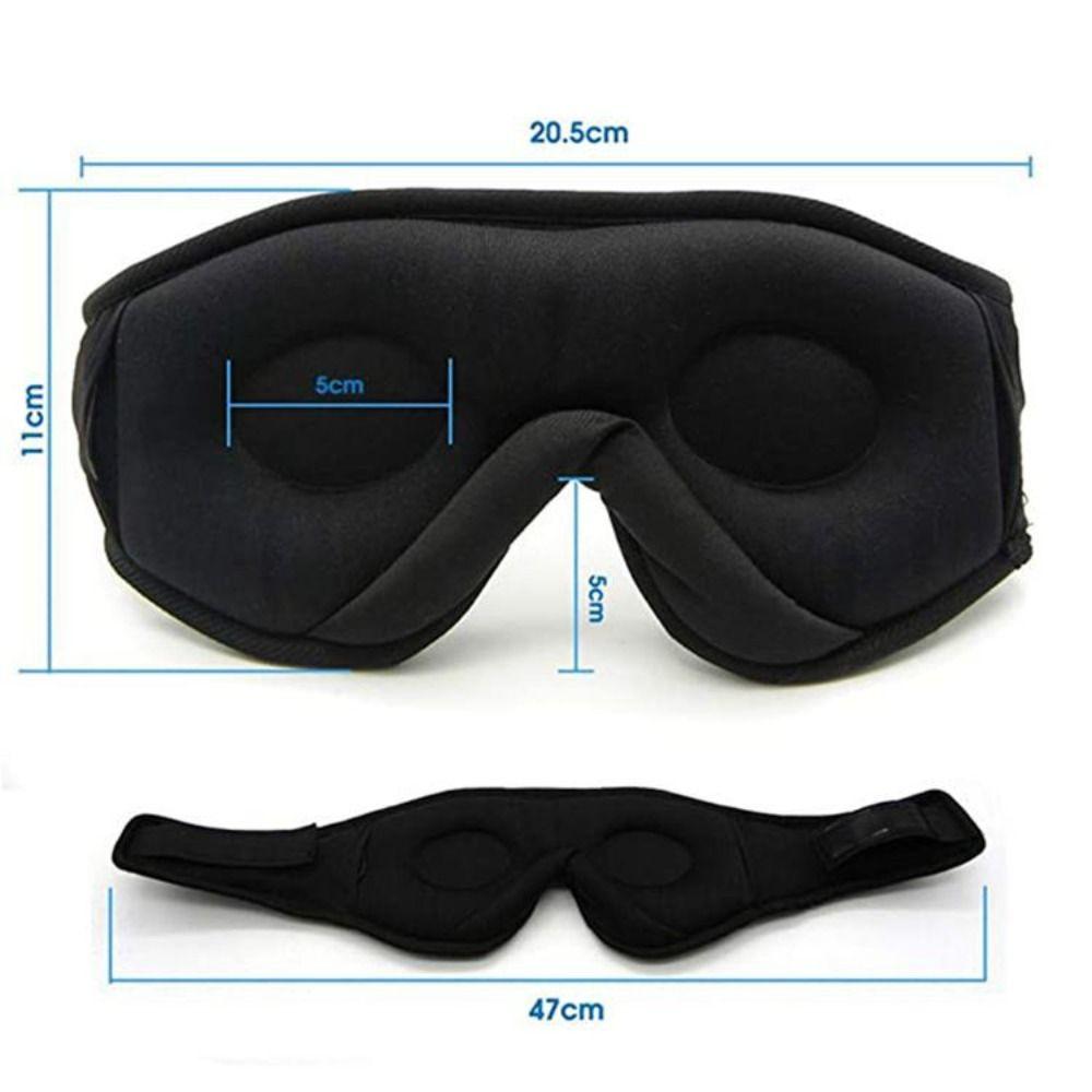 Stereo Wireless 3D Eye Mask Super Soft Bluetooth 5.0 Fleece Headband with Built-in HD Speaker Music Play Sleeping Headphones
