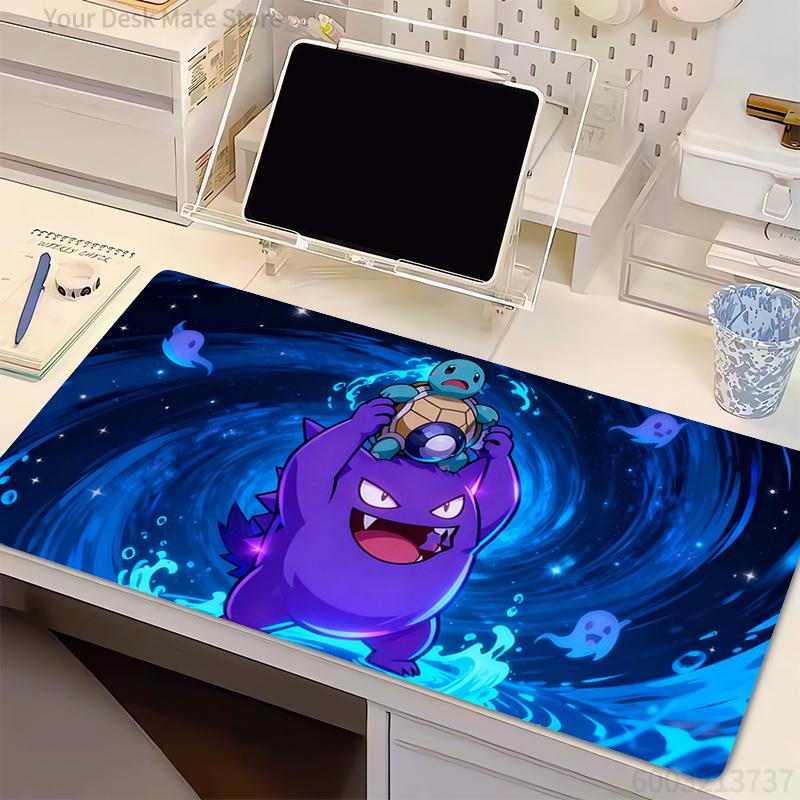 Mouse Pad Anime xxl Computer Mousepad Lock edge thickened P-Pokemon Gengar Gaming Tablet Varmilo Keyboard Pad Exquisite Mausepad