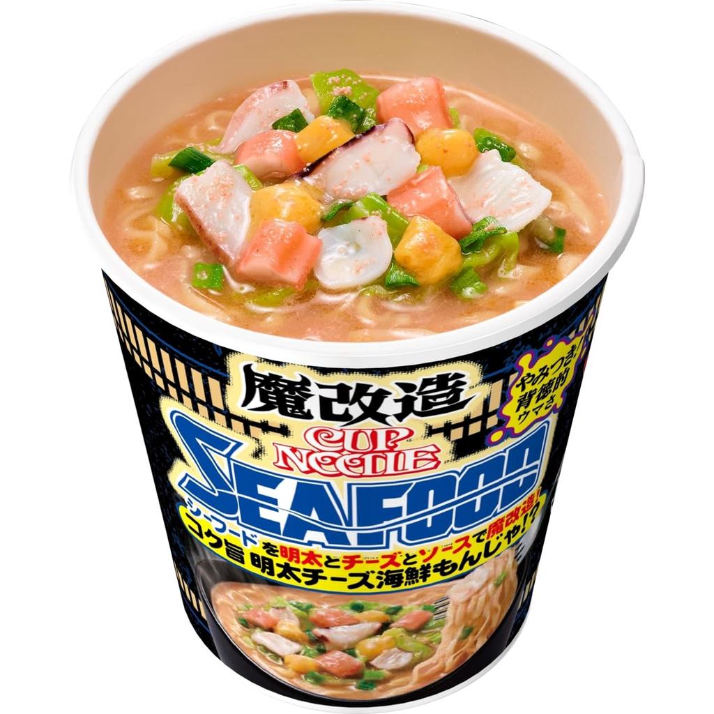 Modified Cup Noodles Seafood 77g x 20 packs Foods Mentaiko Cheese Seafood Monja Flavor Mentaiko Cup Cup Buy in Noodles, [Nissin Noodles, Ramen, Box]