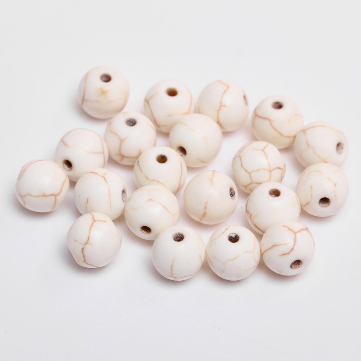 

Серьги из бисера ручной работы, около 20/30/40/50 шт., свободные бусины из белой бирюзы, круглые, из натурального камня, большое количество подвесок, ожерелье 3-10 мм 8mm about 20Pcs