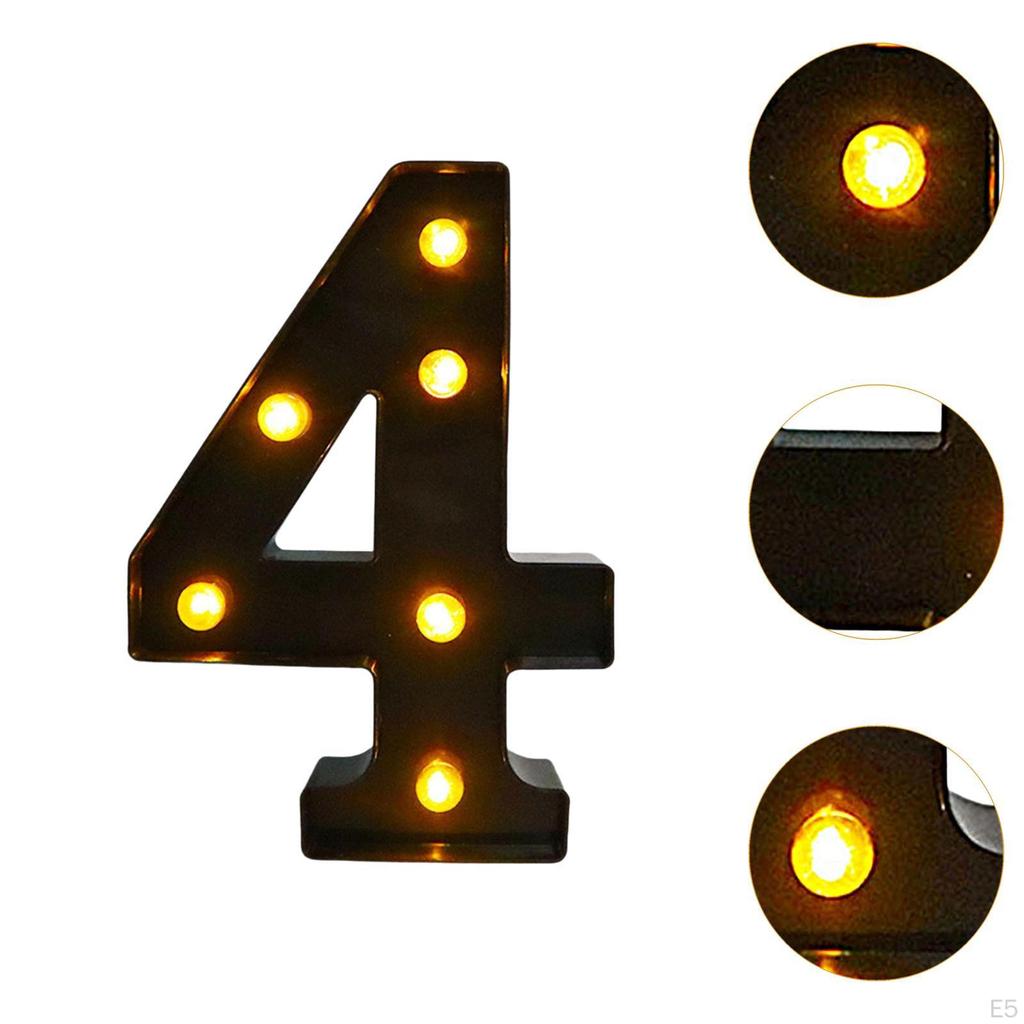 Número de letreiro LED Luz de parede iluminada Aniversário Ao ar livre Casa Festa Café