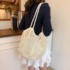 Large Capacity Hollow Knitted Bag Women's Summer New Shoulder Woven Bag Seaside Vacation Beach Bag
