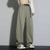 Belt Elastic Casual Trousers Men's Spring and Autumn Large Size Straight Loose American Trendy Brand Youth Sweatpants