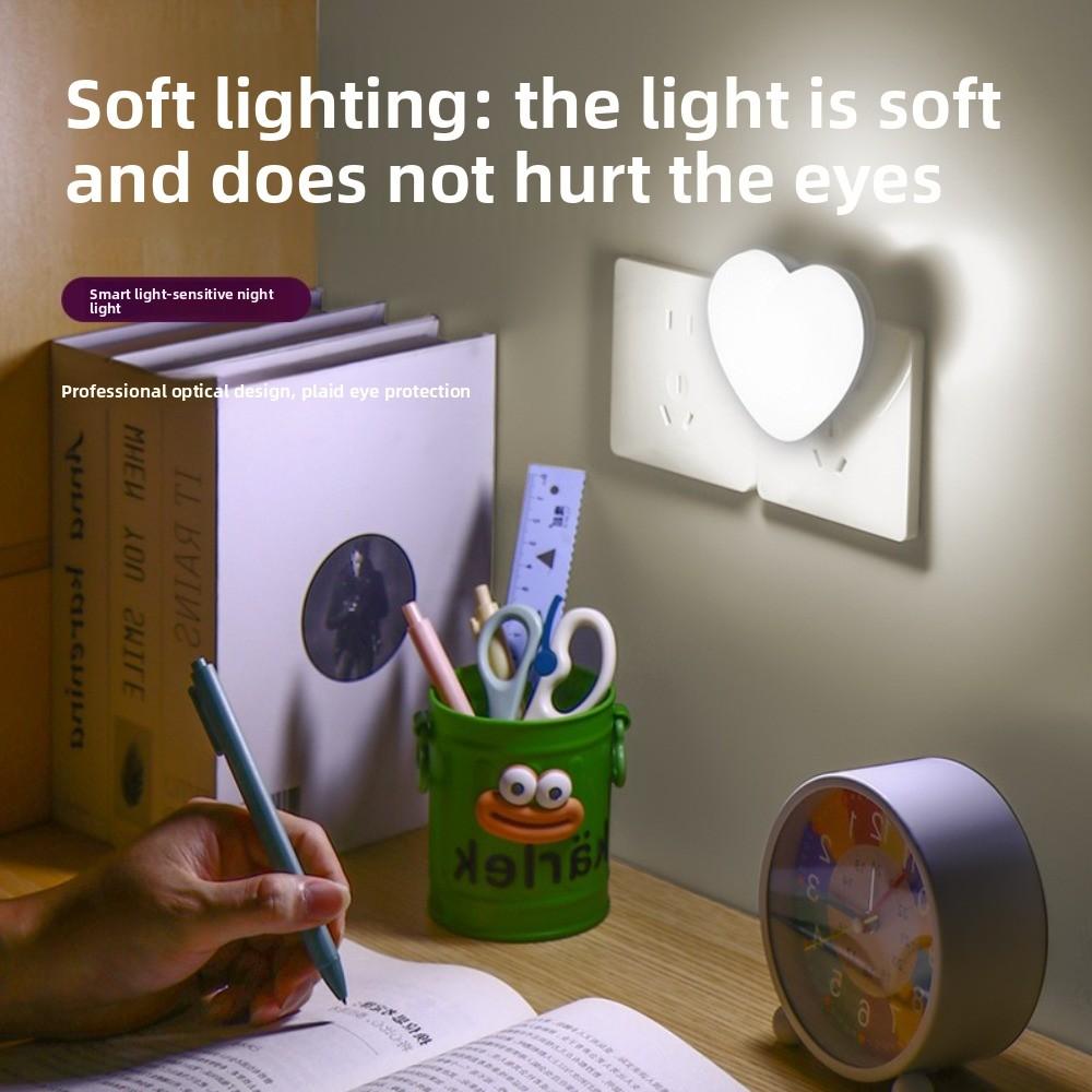 Sensor Control LED Night Light Energy Saving Love Shape Night Lamp Bedroom Stairs US Plug LED Sensor Lamp For Children Kids