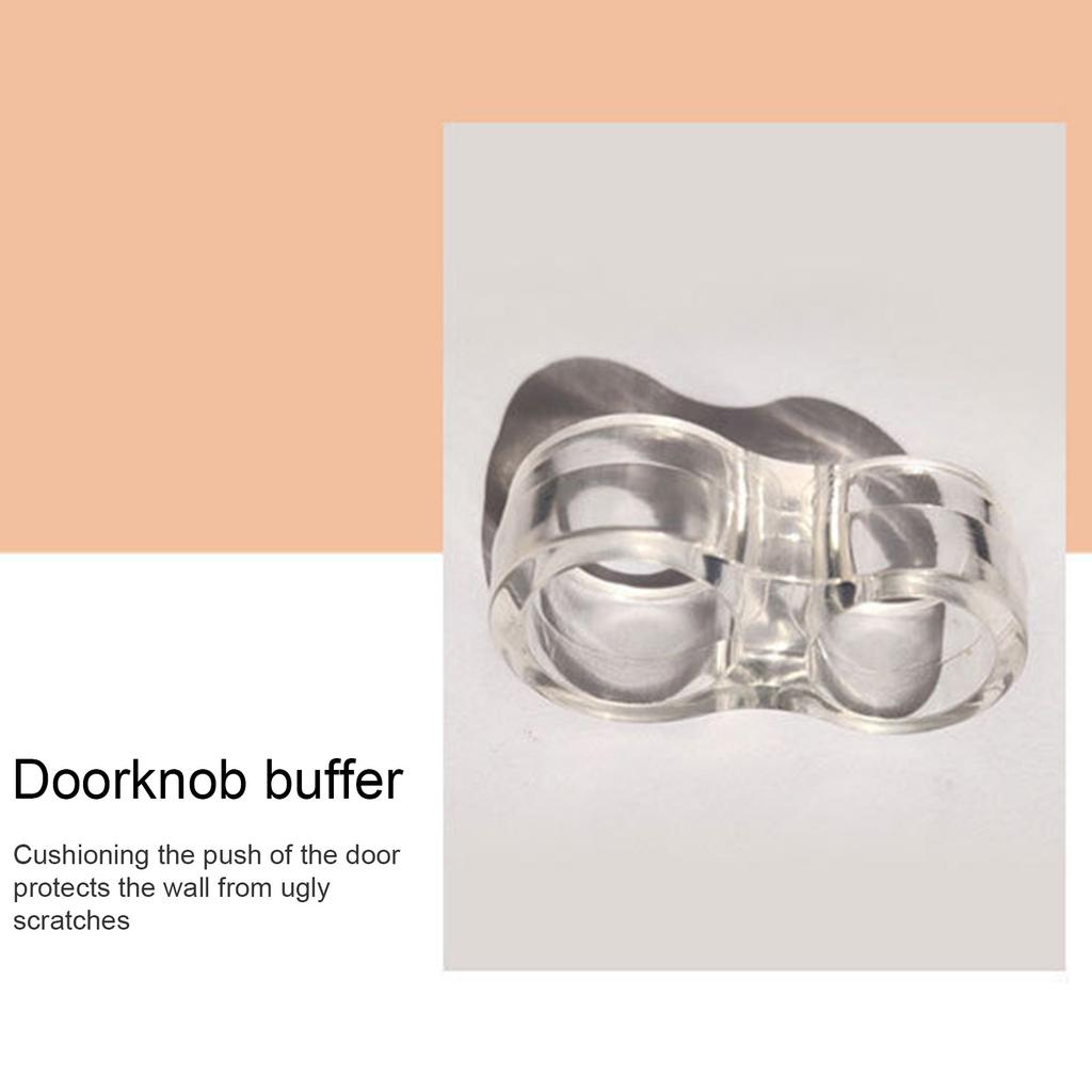 Clear Silicone Door Handle Bumpers Easy to Install Silicone Clear Wall Shielding Wall Protections from Door Impact