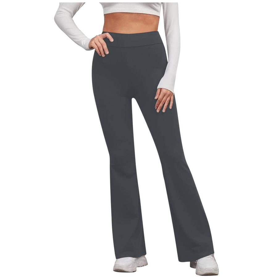 Women's Elastic Waist Solid Color Yoga Pants Athletic Running Casual Leggings