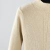 Women's Autumn Winter Plain Knitted Turtleneck Long Sleeve High Waist Sweater Dress