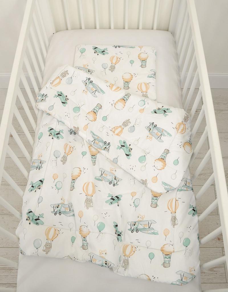 Baby bedding set with filling, 2 pieces, 75x100cm NEWBORN - sky adventure