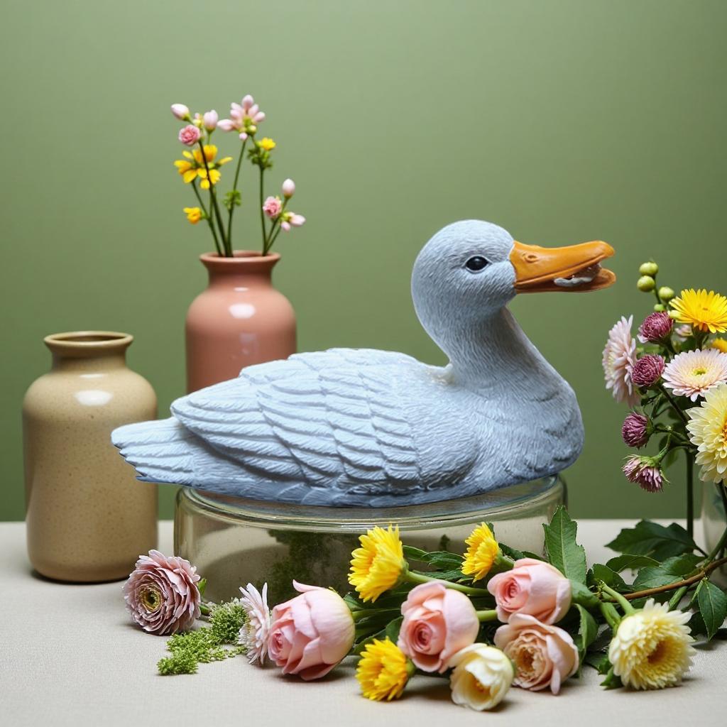 Duck Statues Landscape Ornament Garden Statue Backyard Pond Ducks Decoration Bird Sculpture Indoor Outdoor Yard Decor Gift