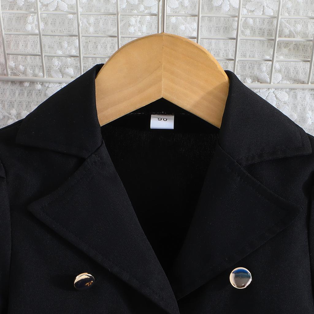 Children Clothing Autumn Winter Girls Long Sleeved Suit Crop Jacket + Tulle Dress 2 Piece Set Fashion Kids Skirt Sets