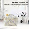 Portable Cosmetic Bag Colorful Print Zipper Closure Large Capacity with Handle Portable Wash Pouch Multi-function Item Storage Bag Travel Toiletry Bag