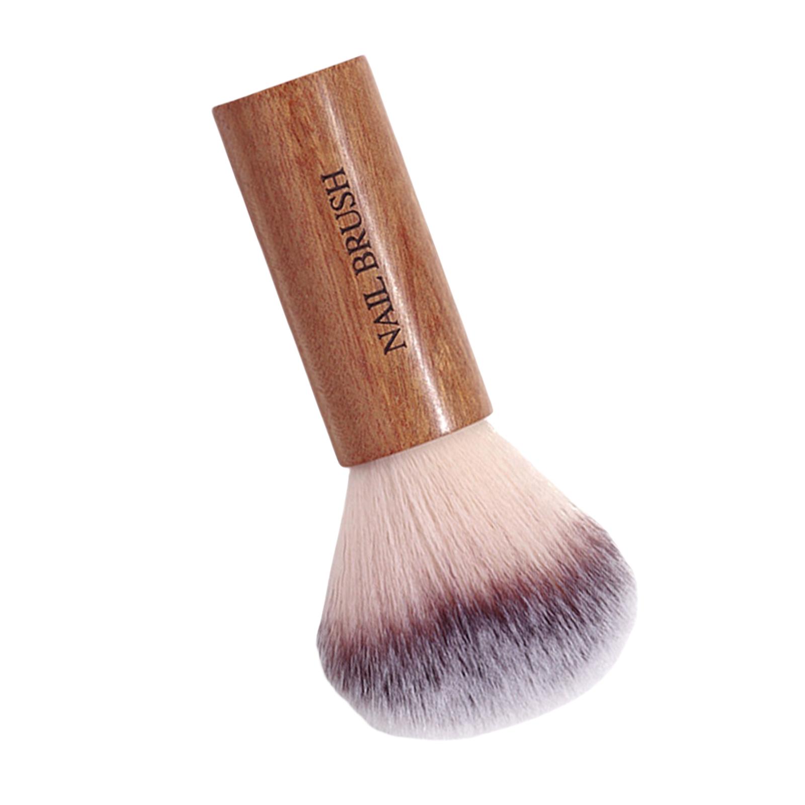 

Кисть для удаления пыли с ногтей с мягкой щетиной для профессионального и домашнего использования. Акриловые ногти с эргономичной деревянной ручкой. 1