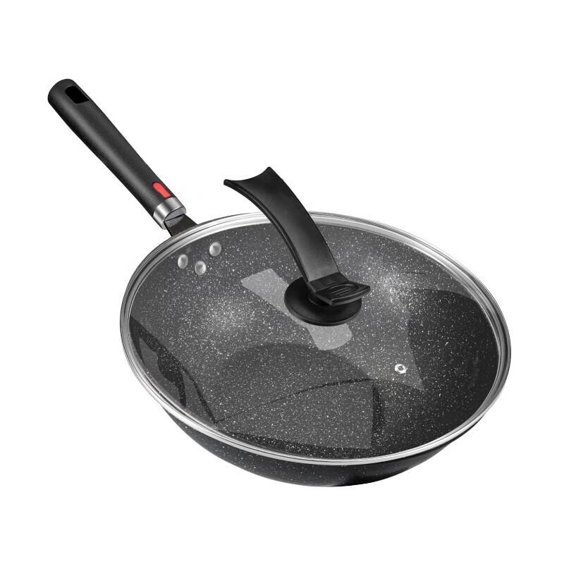 Bach Johann German Maifan Stone 30cm Flat-Bottom Wok with Lid