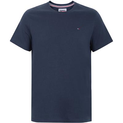 Bumbac Pur Uni Clasic Simplu Logo Mic Brodat Respirabil Versatil Gât Rotund Mânecă Scurtă Tricou Topuri Bărbați DM0DM04411-002
