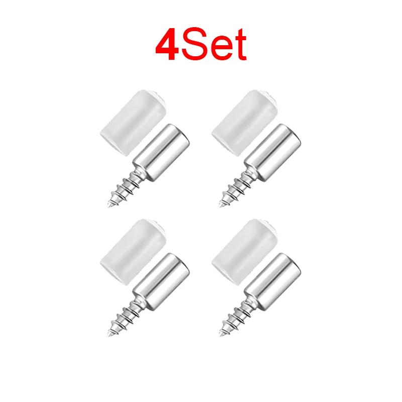 50/4Set Cross Self-tapping Screw with Rubber Sleeve Laminate Support Home Wardrobe Cabinet Glass Hard Nonslip Partition Nails