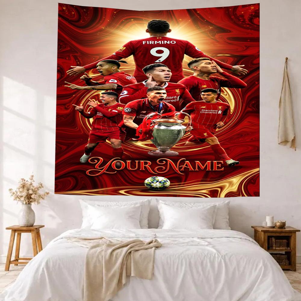 Liverpool Fc Custom Your Name Wall Decor Tapestry Art For Pet Memorial Birthdaywedding Party Backdrop Family Gift