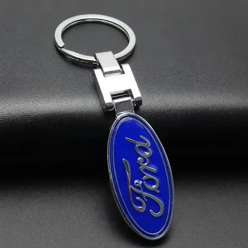Car Sticker 2026 Ford New 2025 Hot Metal Car Key Ring Chain Auto Logo Keyring For Ford S MAX Ranger Focus Fiesta Mondeo Kuga Mus