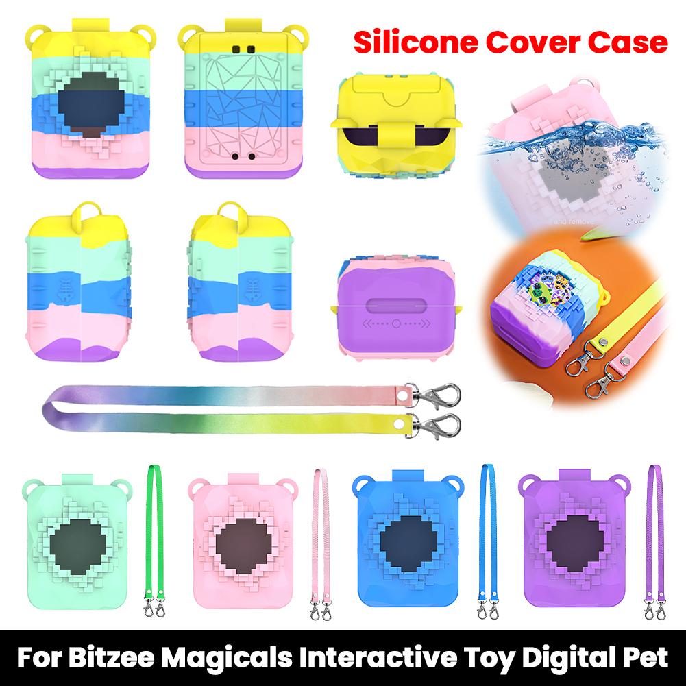 Silicone Case for Bitzee Magicals Interactive Toy Digital Pet Washable Protective Skin Sleeve with Lanyard Shockproof
