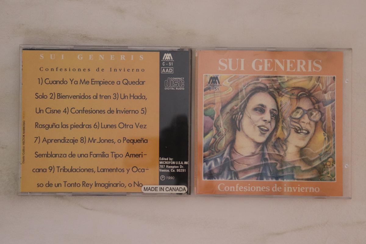 

CD SUI GENERIS Confesiones De Invierno C51 MICROFON 1990 Canada Rock Used