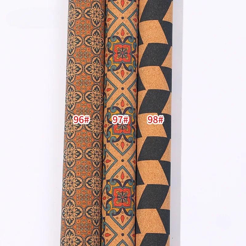 Cork Fabric Natural Color Retro Faux Leather Sheets,Thin Soft Cork Ribbon Fabric Suitable for Bags, Laptop Case, or DIY Crafts